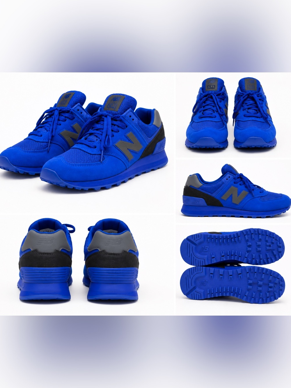 New Balance Kids Sneakers in Bright Blue with Gray Accents